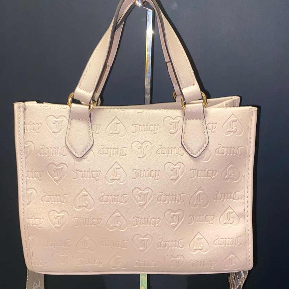 NWT. Juicy Couture Beige Upgrade U Mini Tote - Picture 6 of 15
